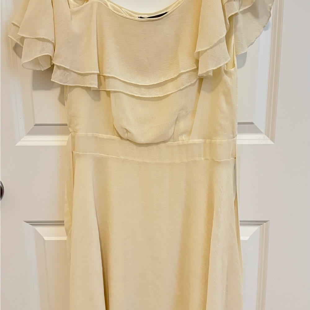 Elegant Cream Ruffle Dress